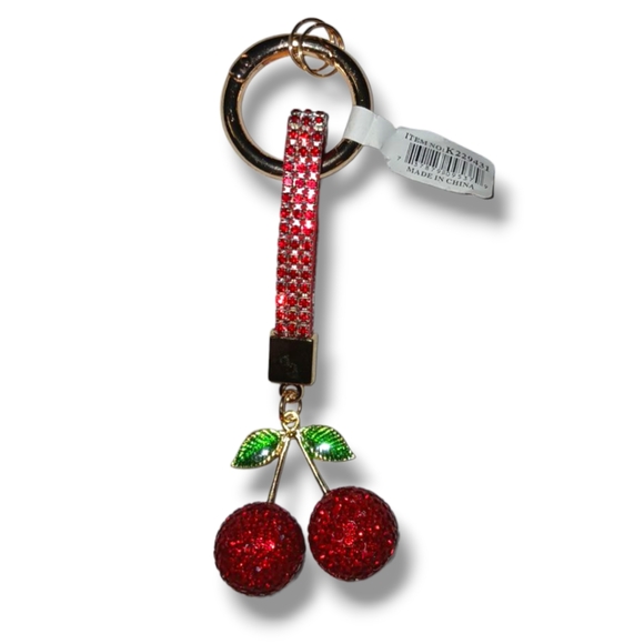 NWT Blingy Cherry Bag Charm/Keychain - Picture 1 of 1